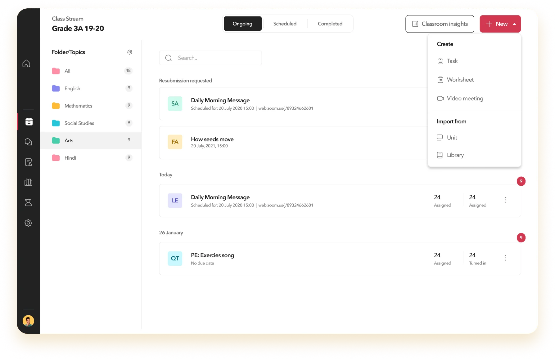 Build within Toddle Class Stream