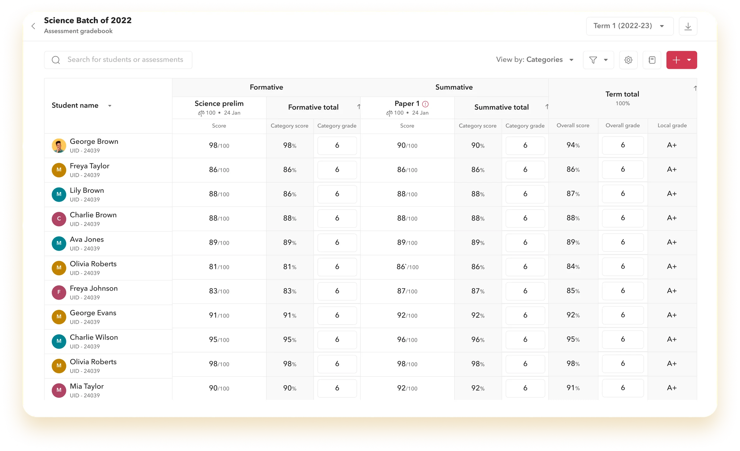 Seamlessly connect with gradebook and progress reports