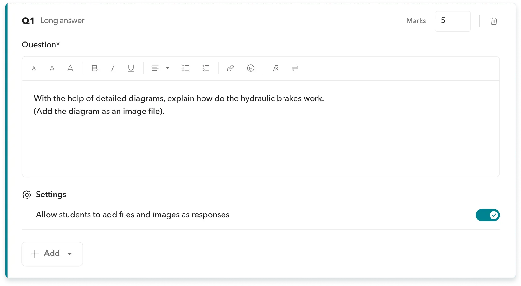 Diverse question types