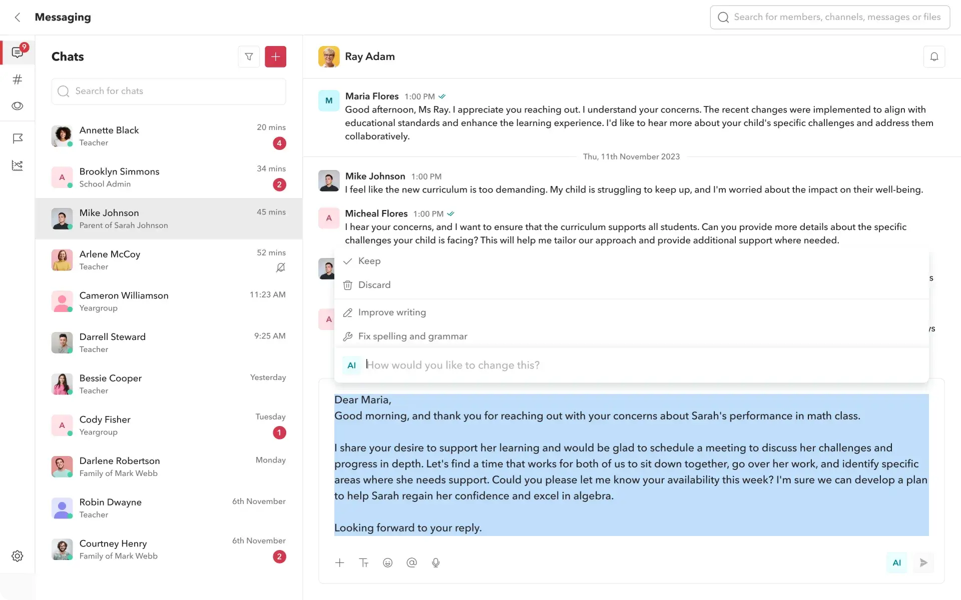 Compose replies