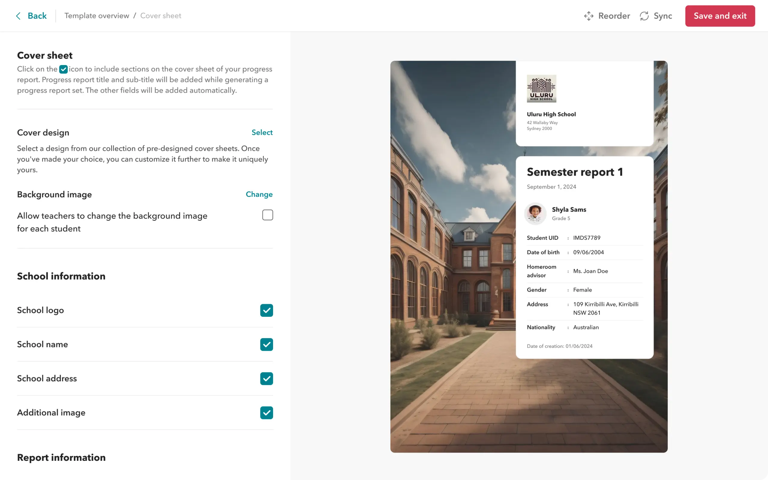 Choose from infinitely customisable reporting templates
