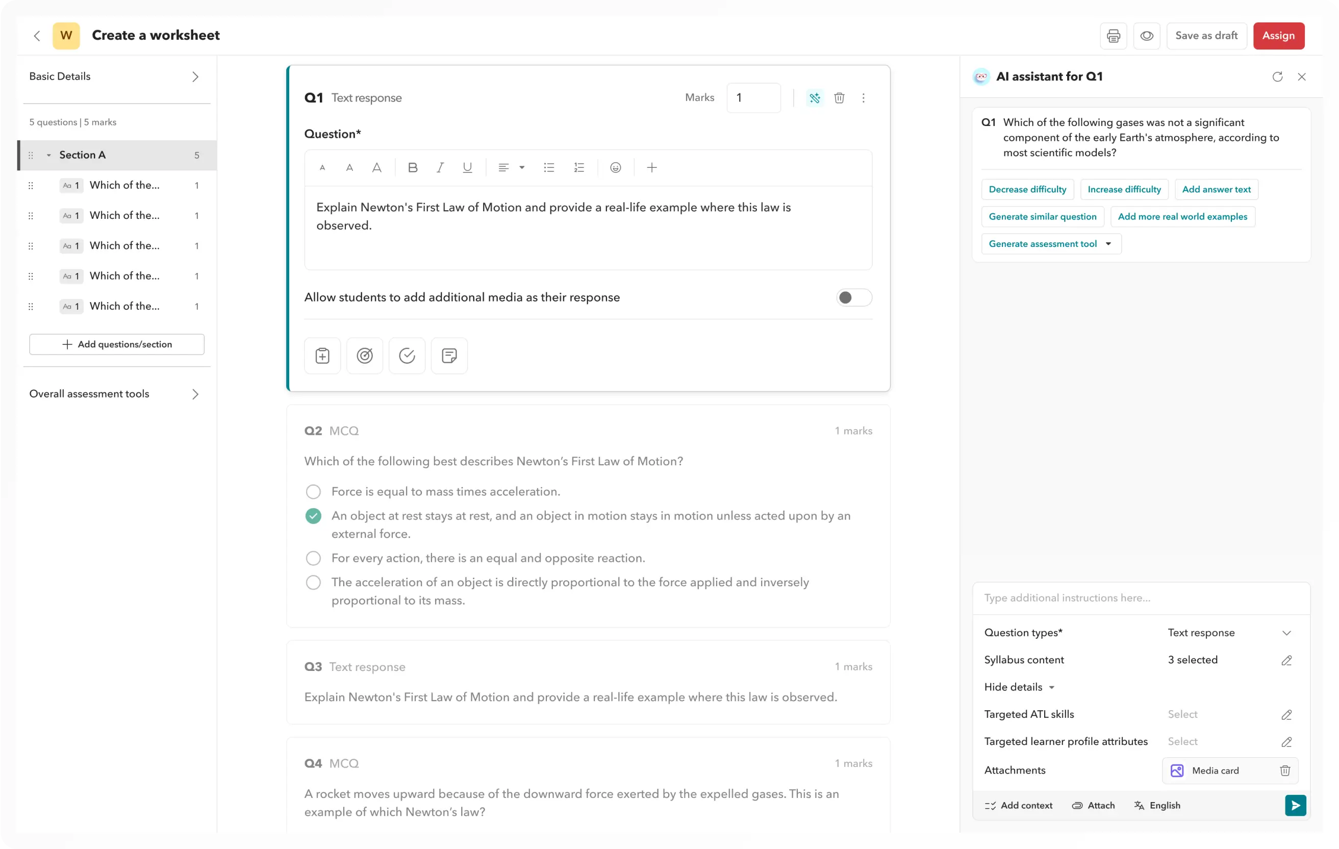 Build authentic assessments in minutes