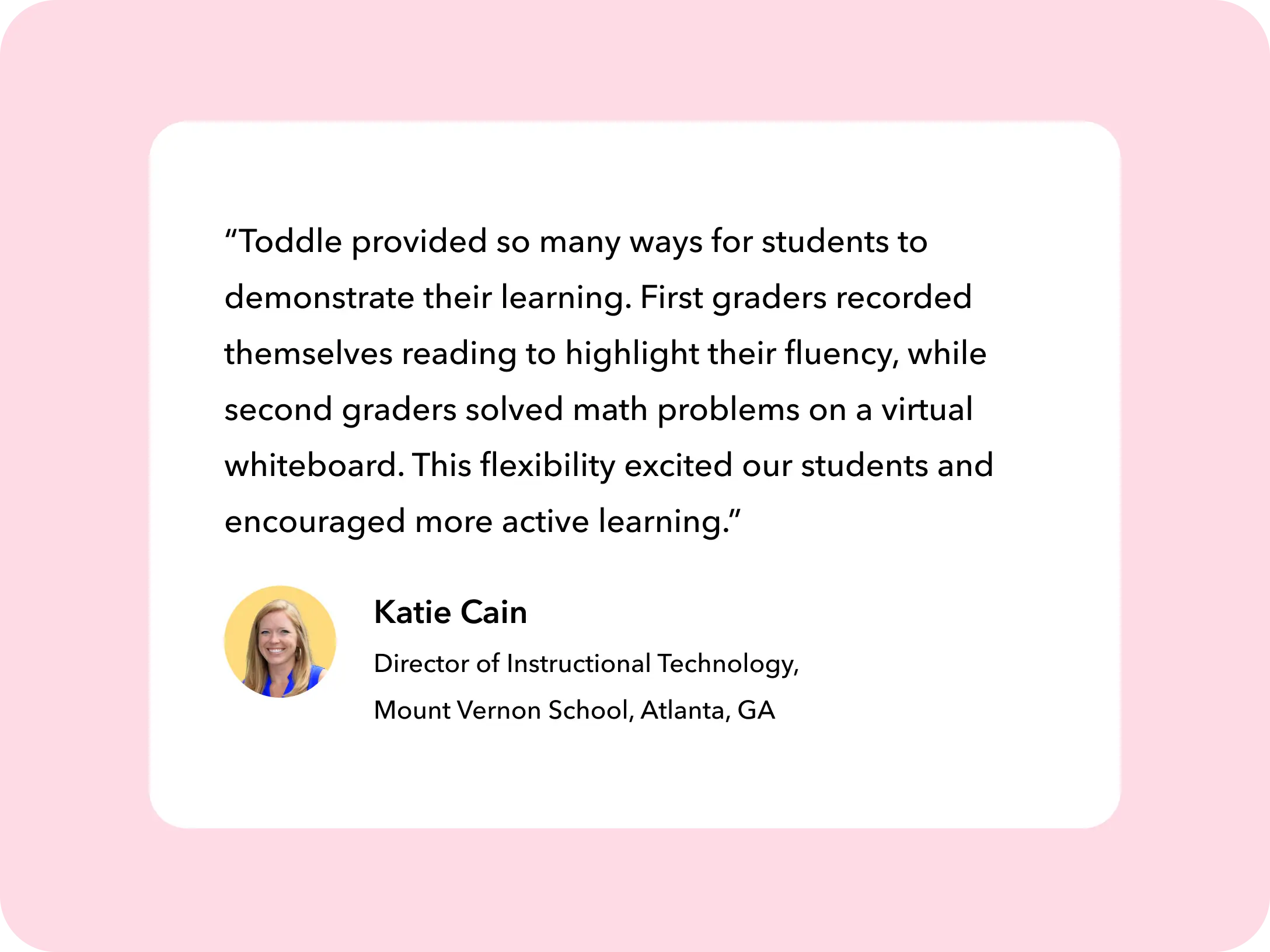 Toddle supports all K-12 learners