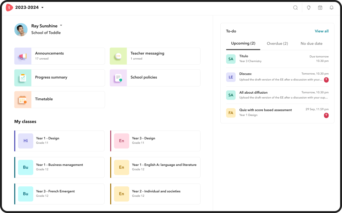 Screenshot of product demo