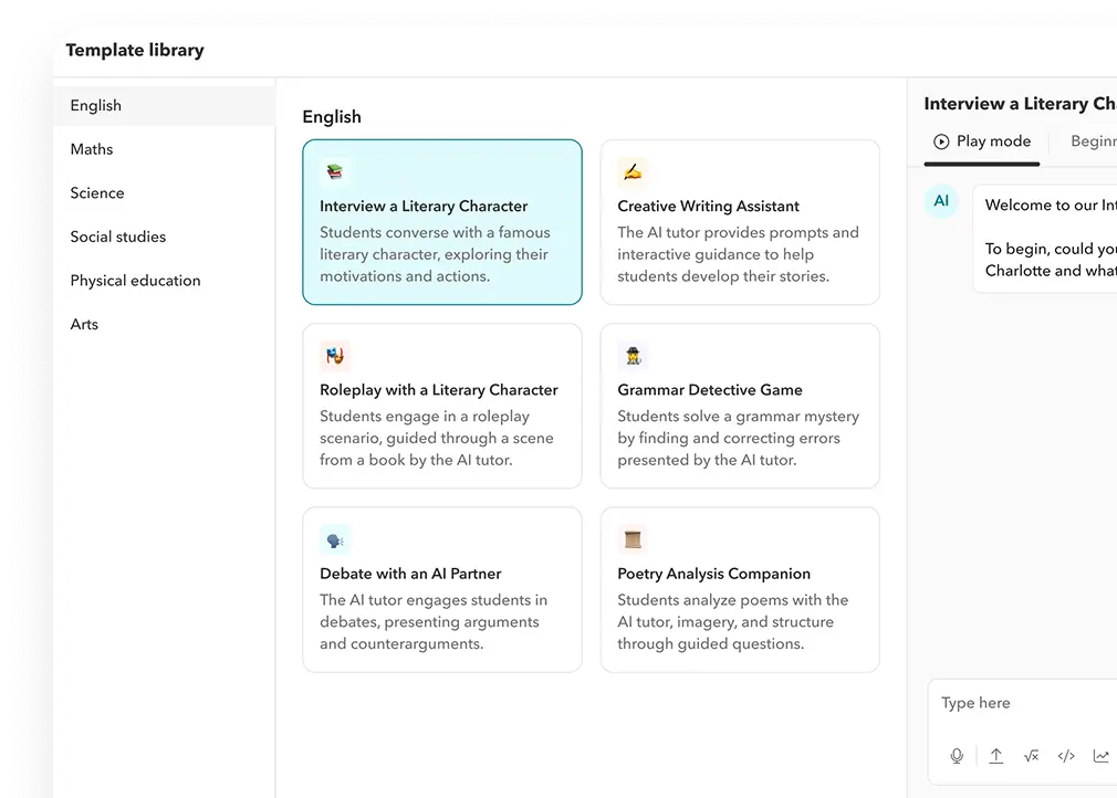 Screenshot of product demo
