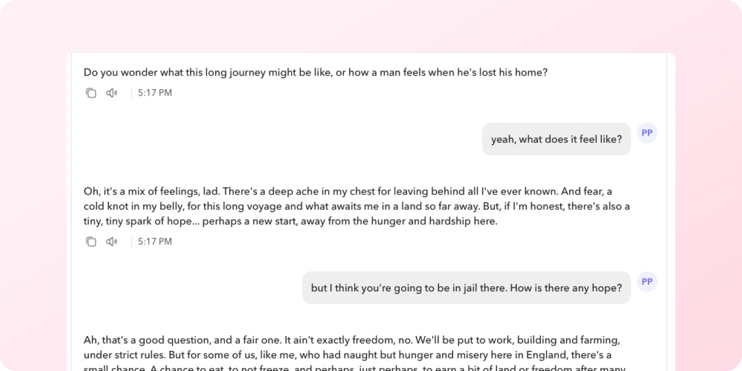 Convict Journey Chat