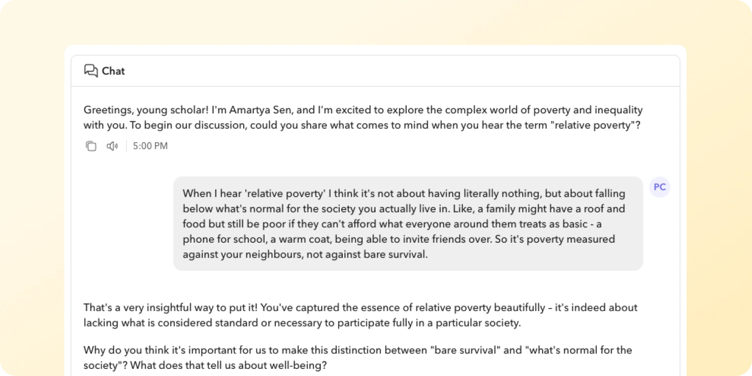 Exploring Poverty with Amartya Sen