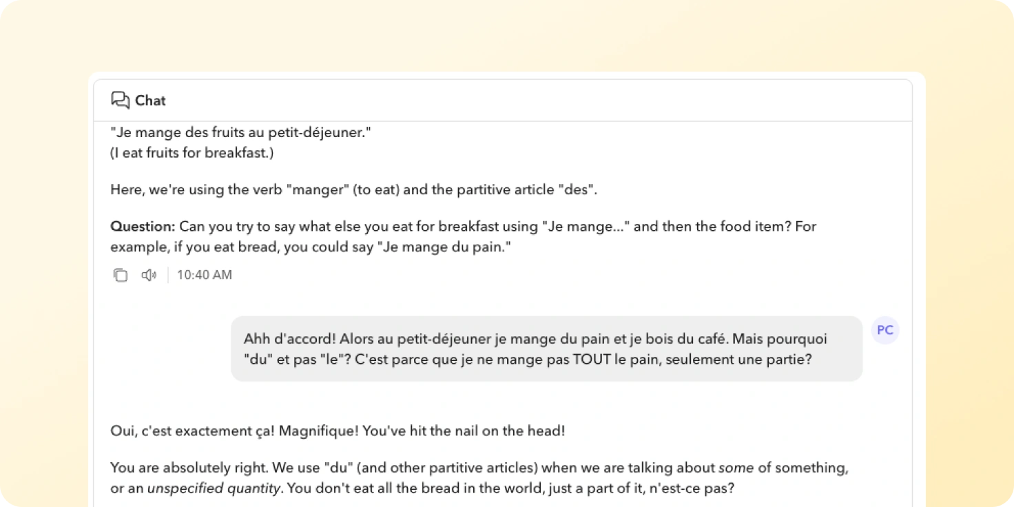 French Practice AI Tutor: Partitive Articles French Practice AI Tutor: Partitive Articles