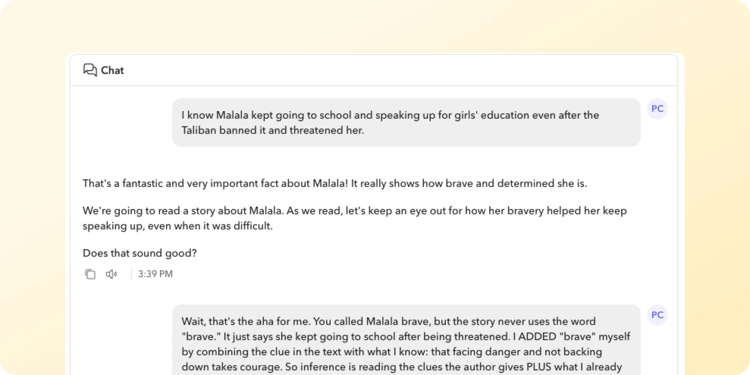 Malala’s Story: Exploring Text Through Inference Malala’s Story: Exploring Text Through Inference