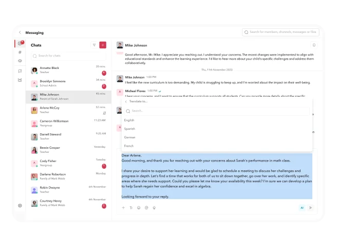 Toddle Communication Hub — messaging, channels, and announcements in one place