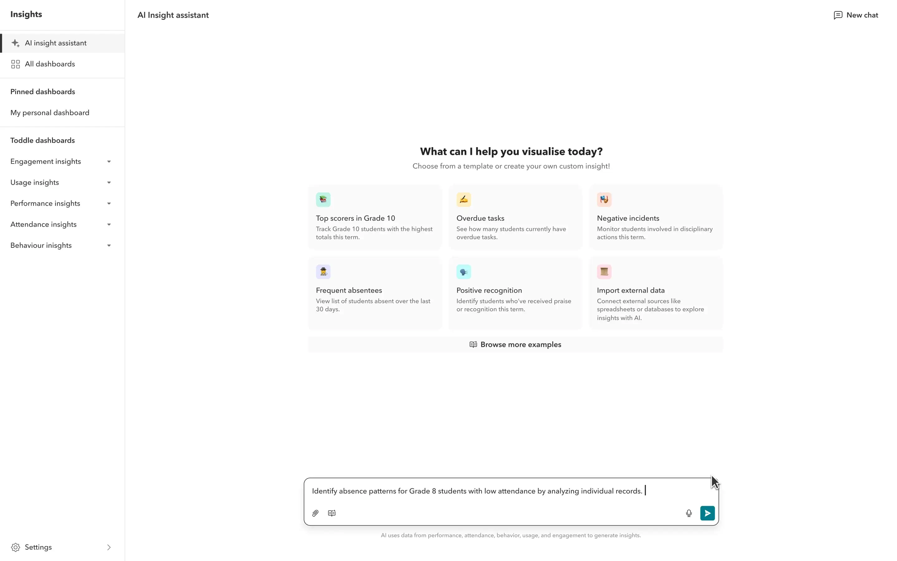 Ask in plain language