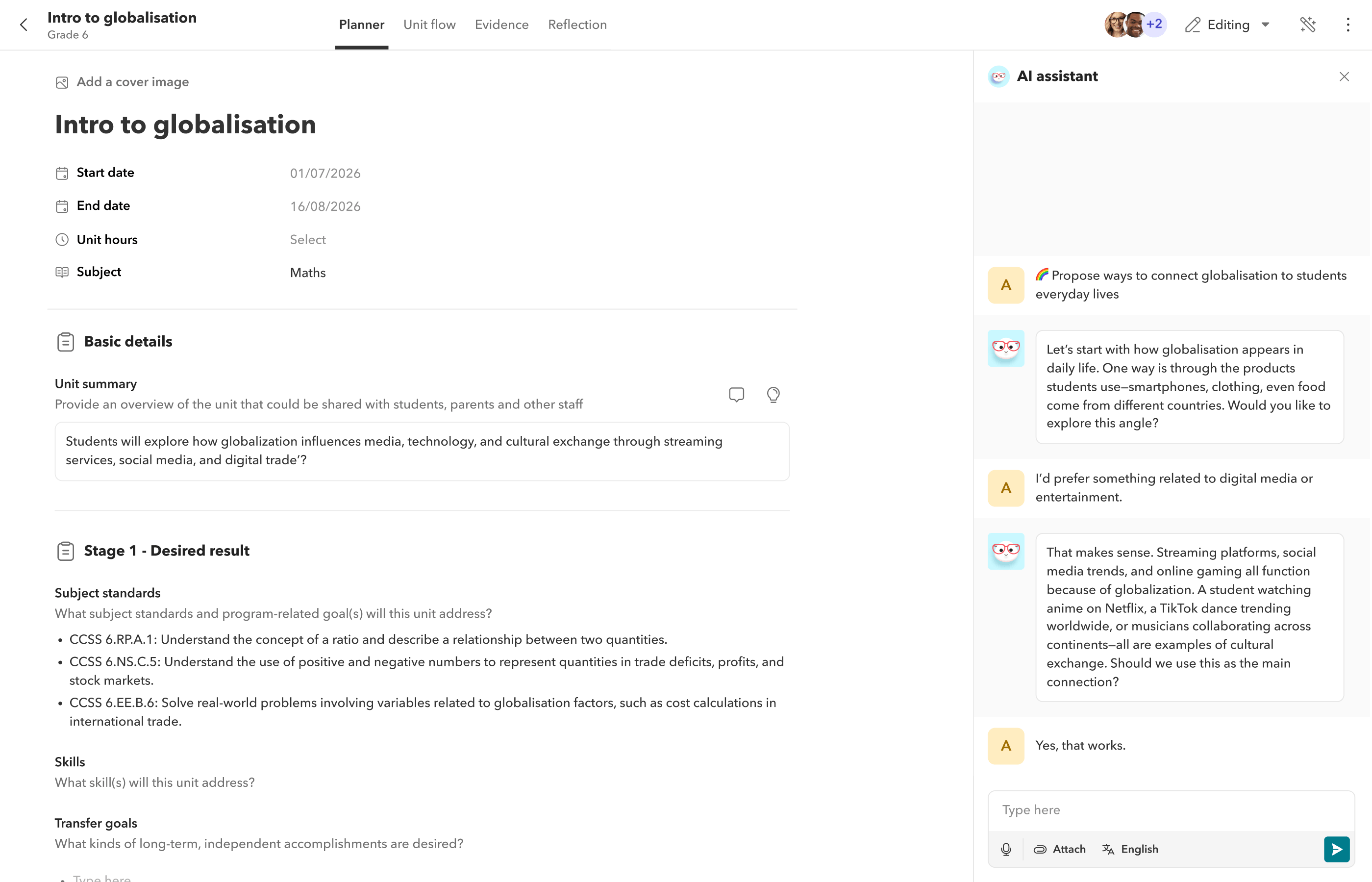 Design engaging units