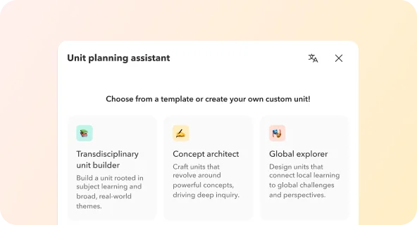 Curriculum Design Assistant interface