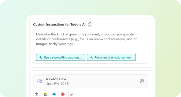 Assessment Builder interface