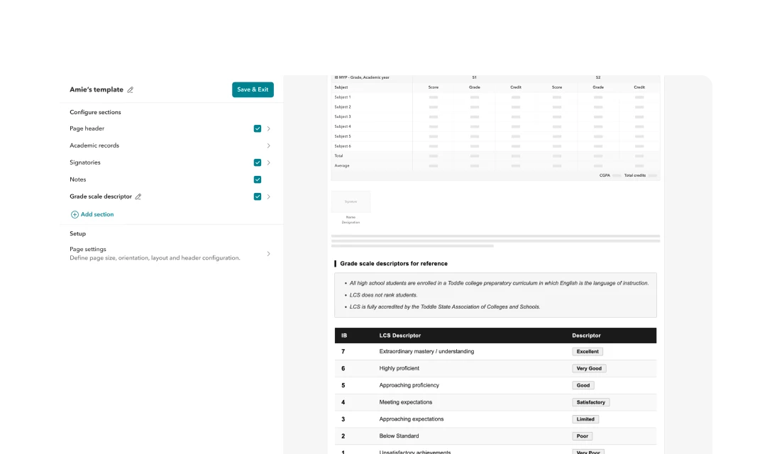 Customize every detail Customizable transcript template with editable aesthetic, headers, and layout