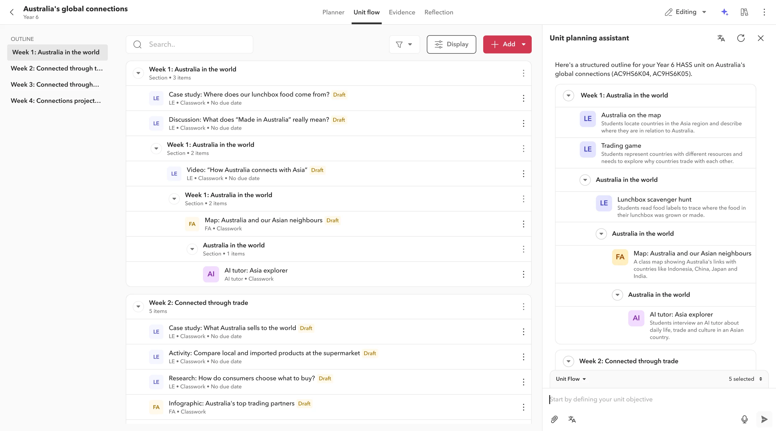 AI-powered unit & lesson planning