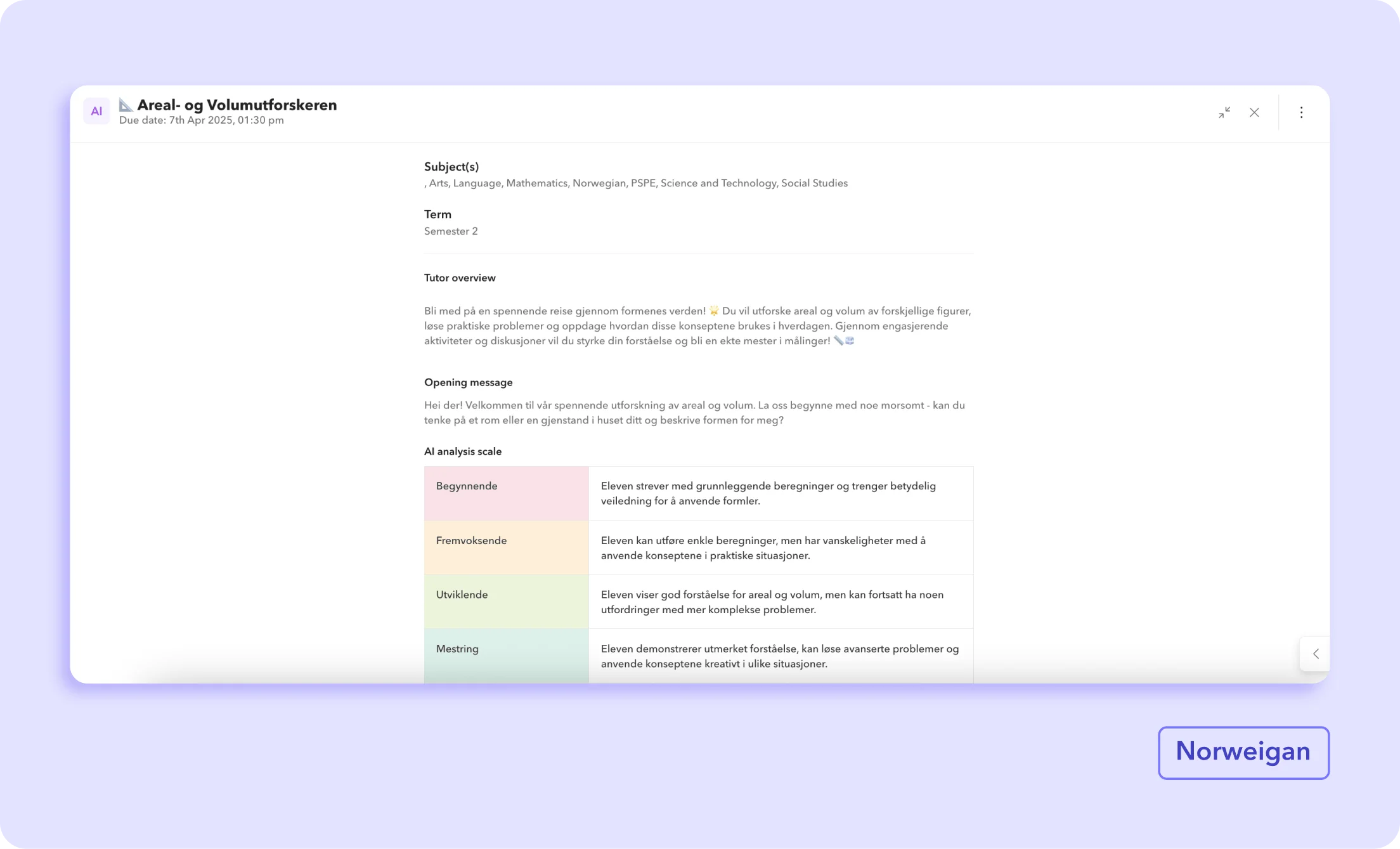 Ask questions in Norweigan