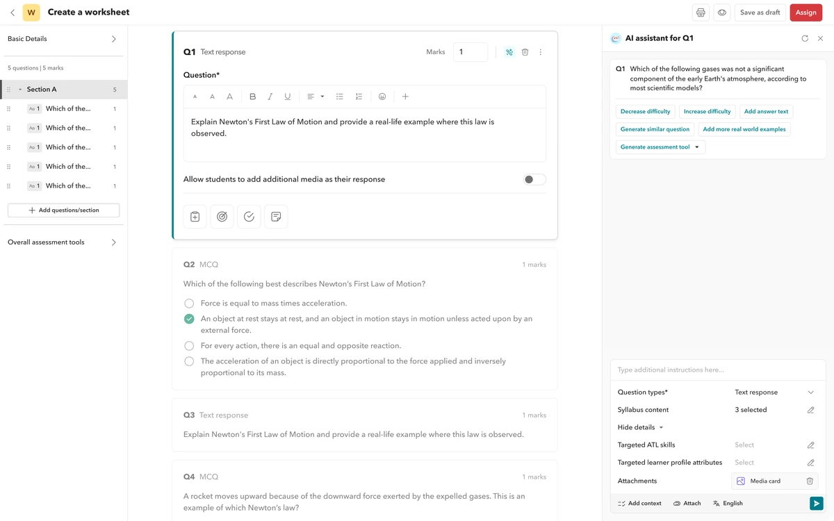 Assessment Builder
