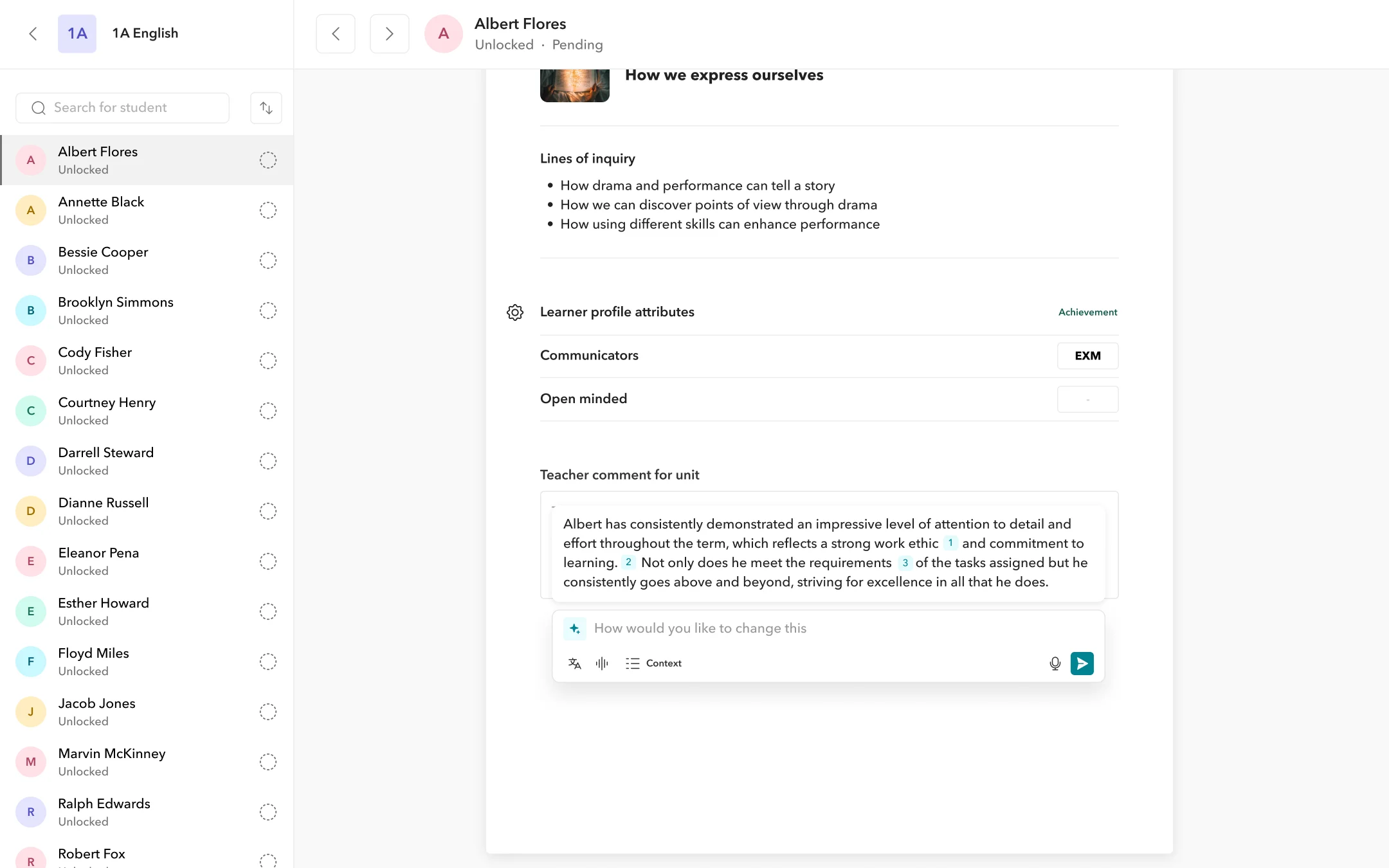 AI-powered comments