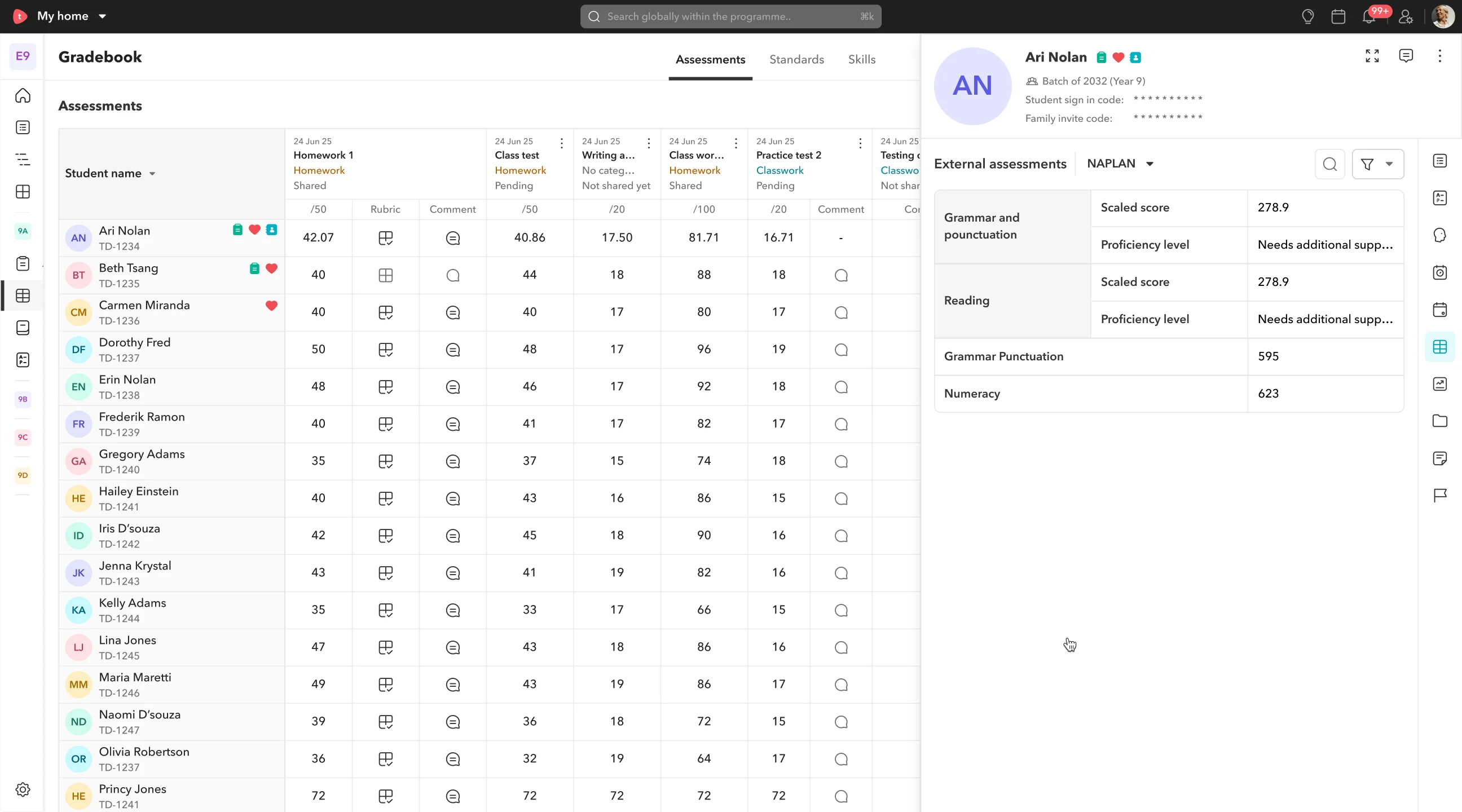 Unified Gradebook