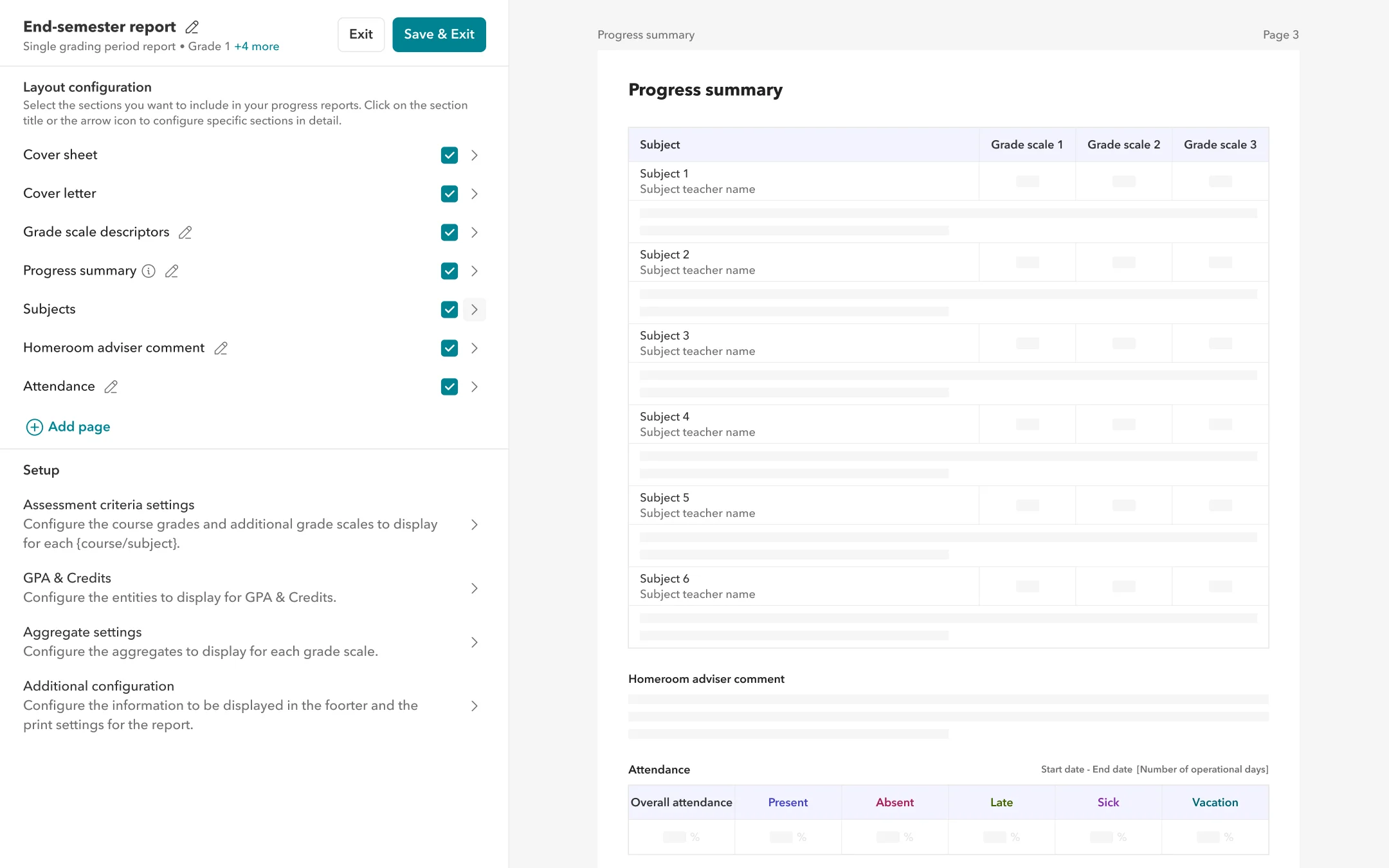 Progress Reports & Transcripts