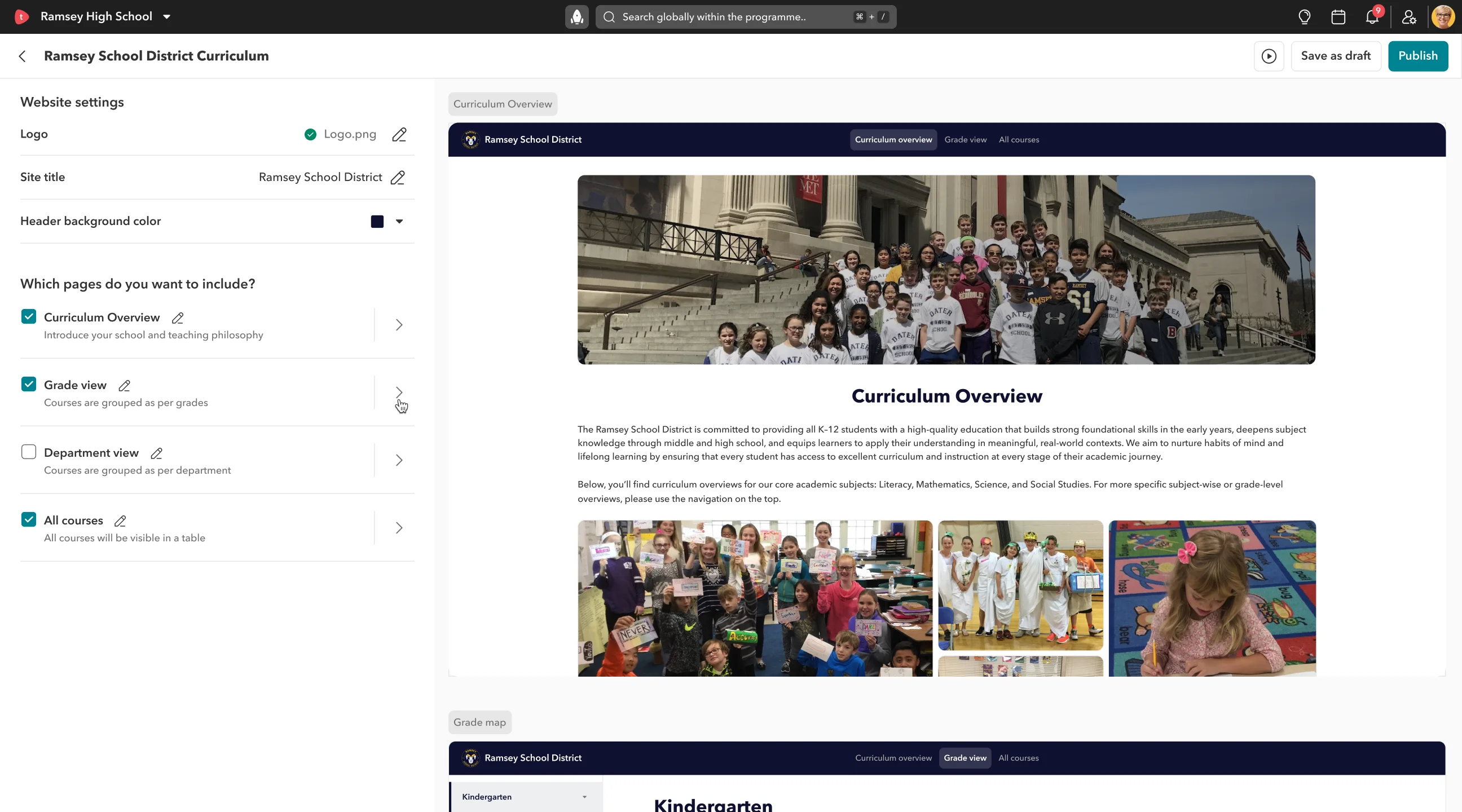 Curriculum publishing