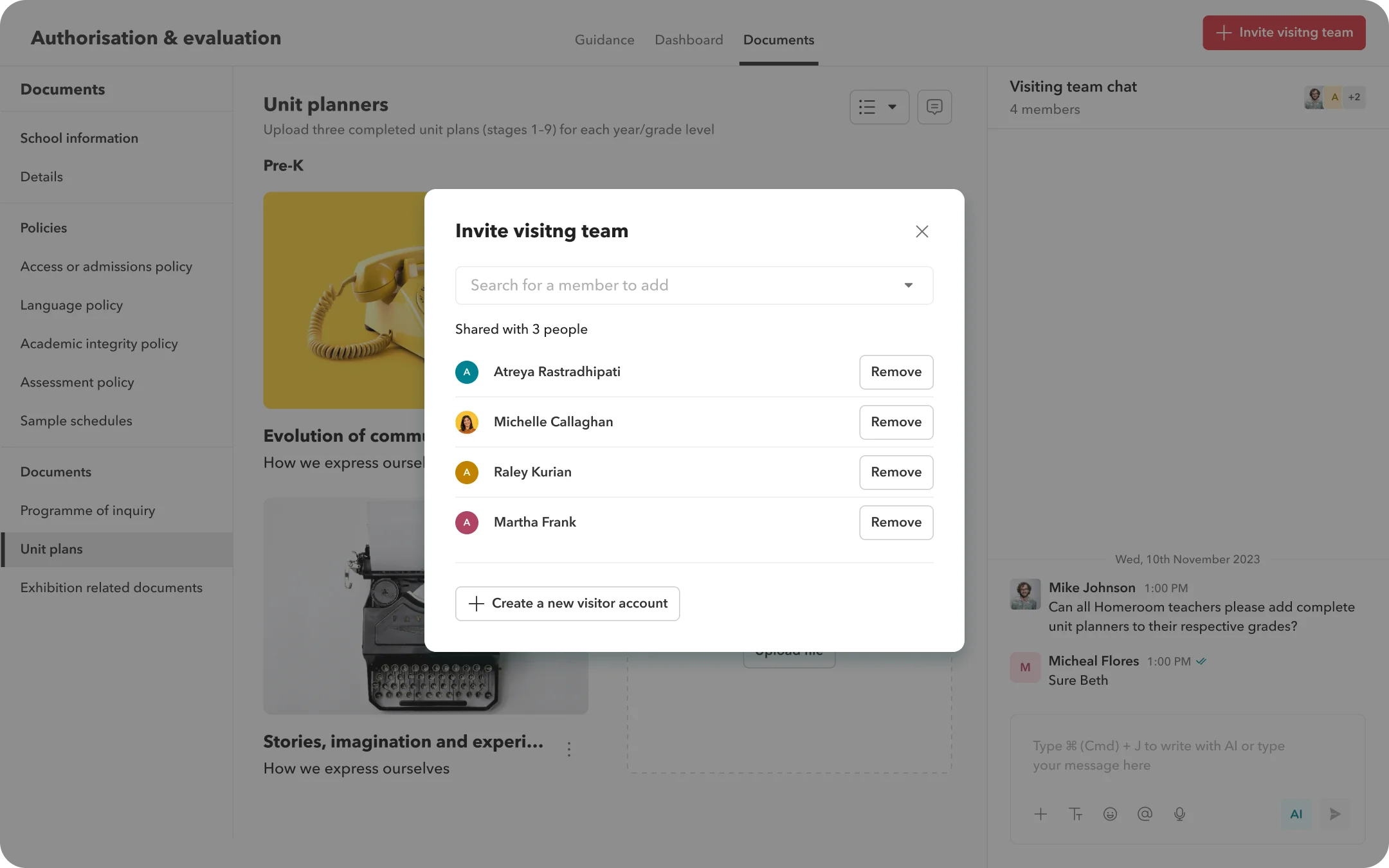 Secure collaboration with visiting teams