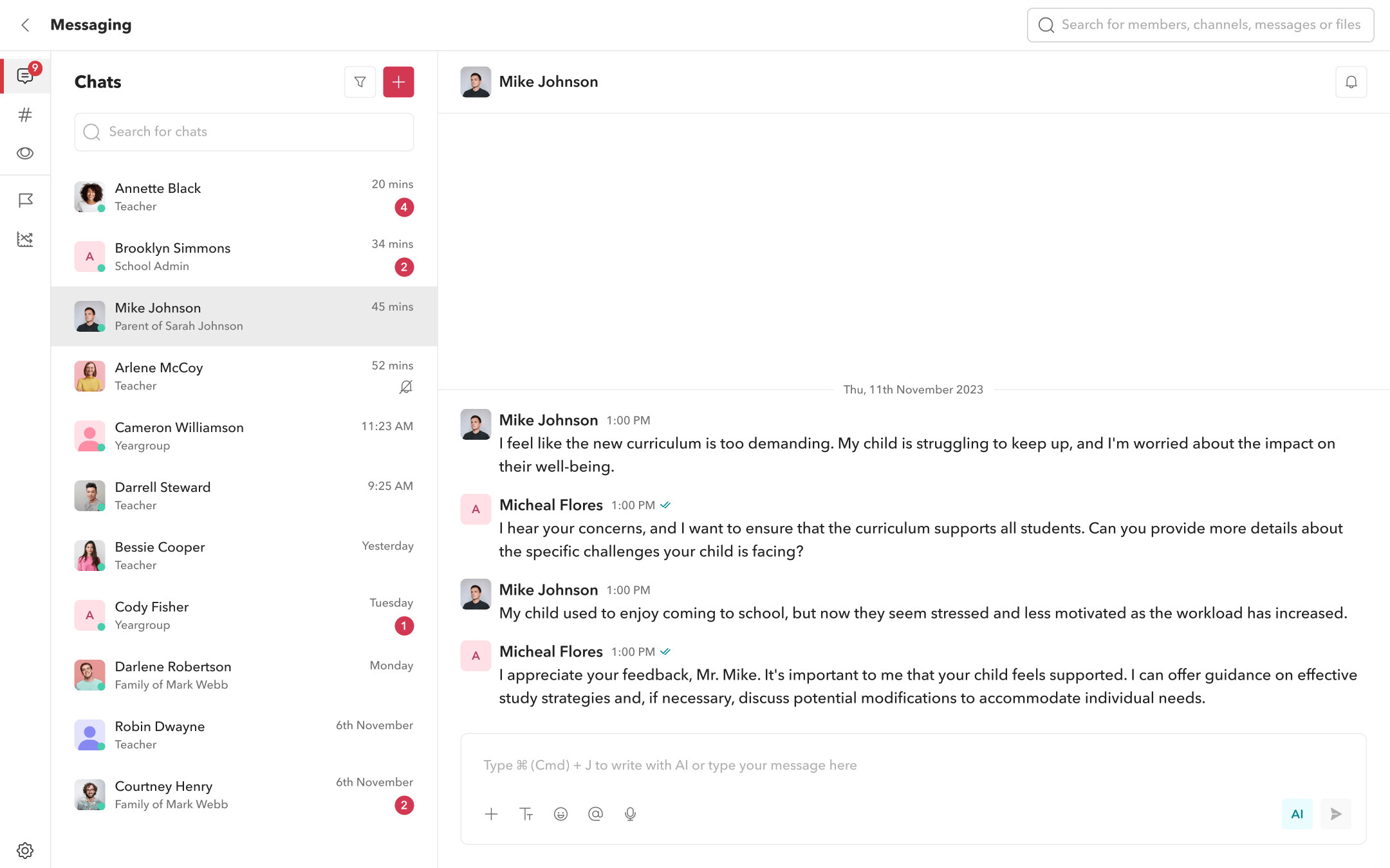 Two-way messaging