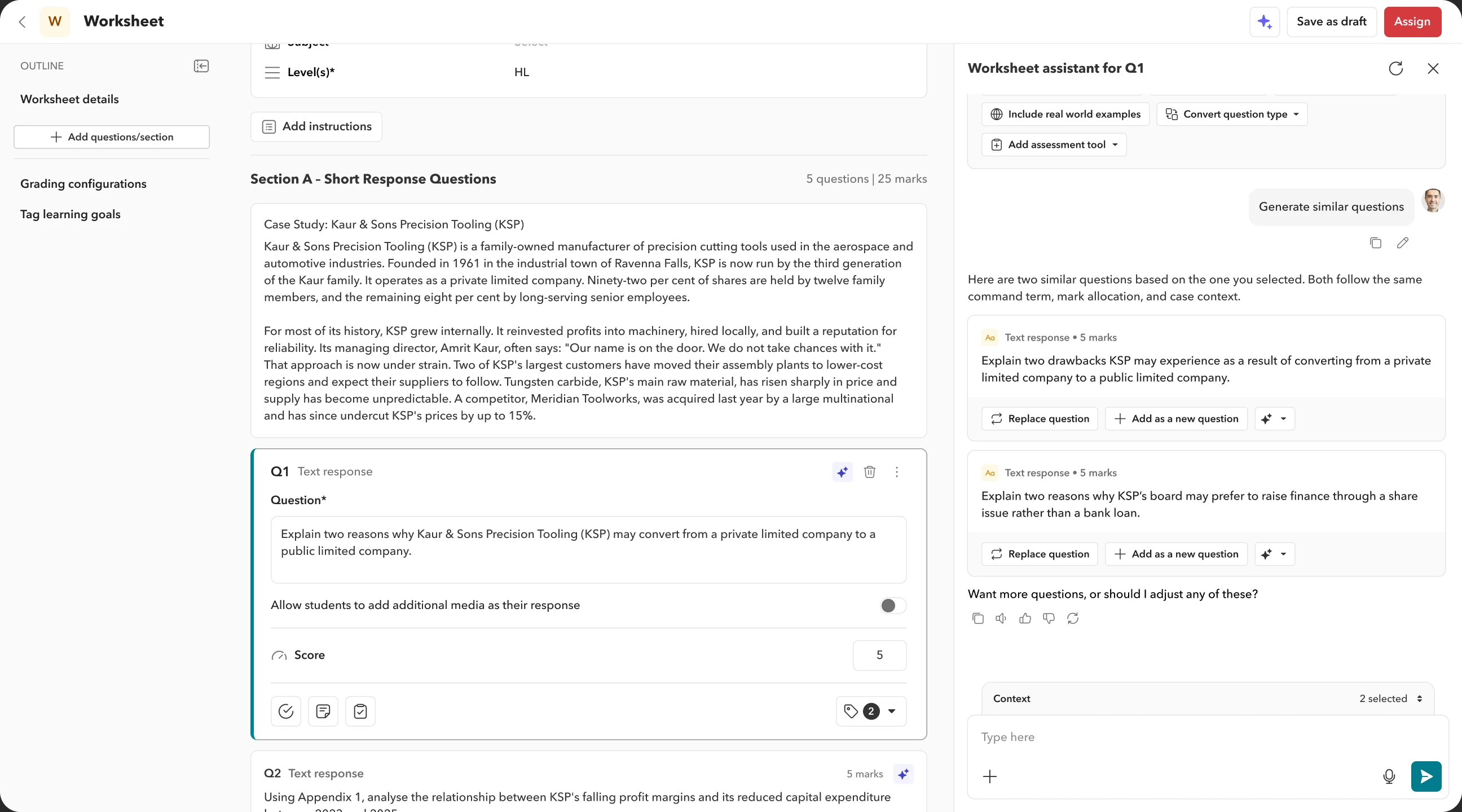 Assessment to reporting, one connected story - product mockup
