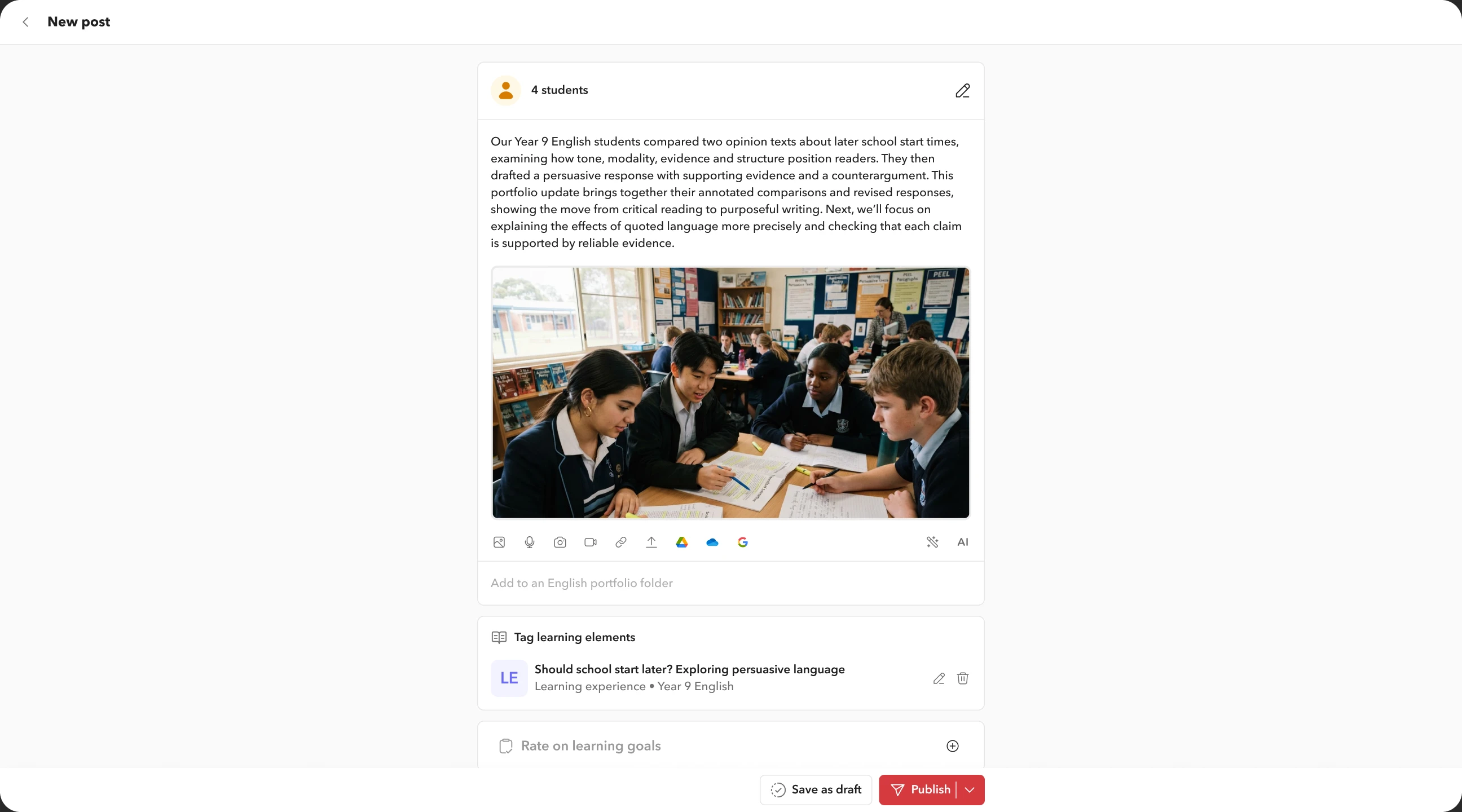 Evidence of learning flows into portfolios