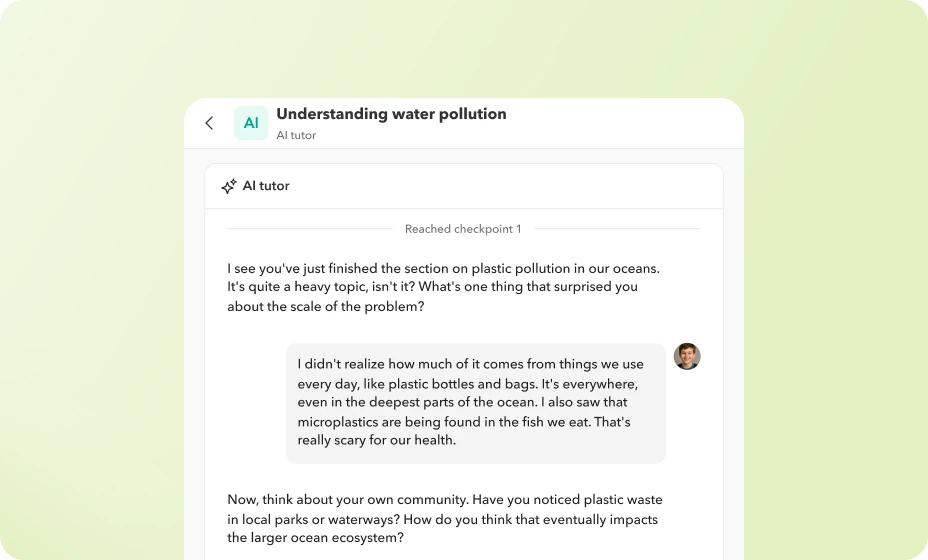 AI tutors that support transfer in Toddle