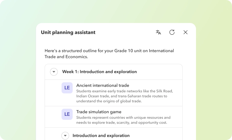 Context aware AI built into workflows - Toddle product mockup