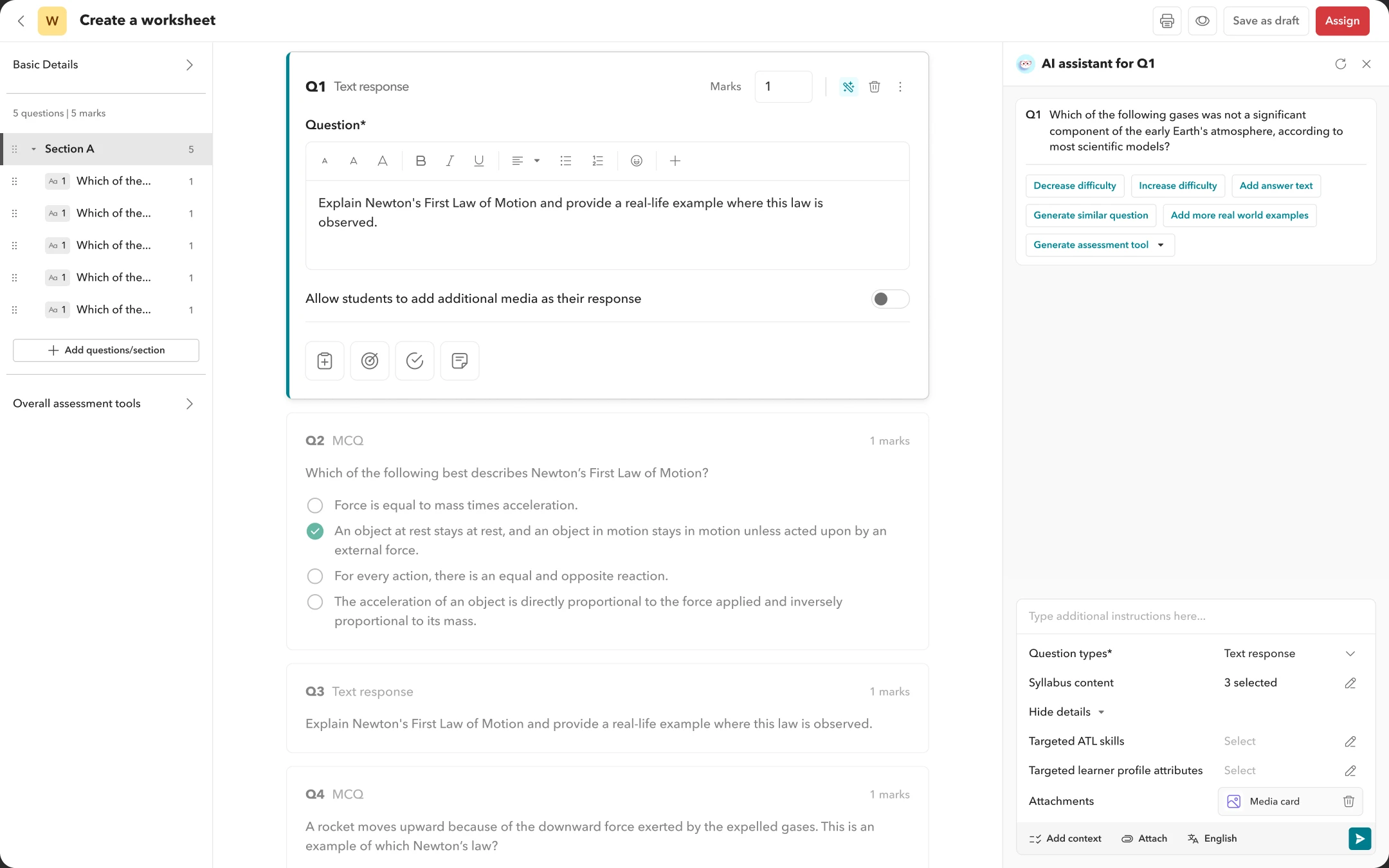 Assessment Builder