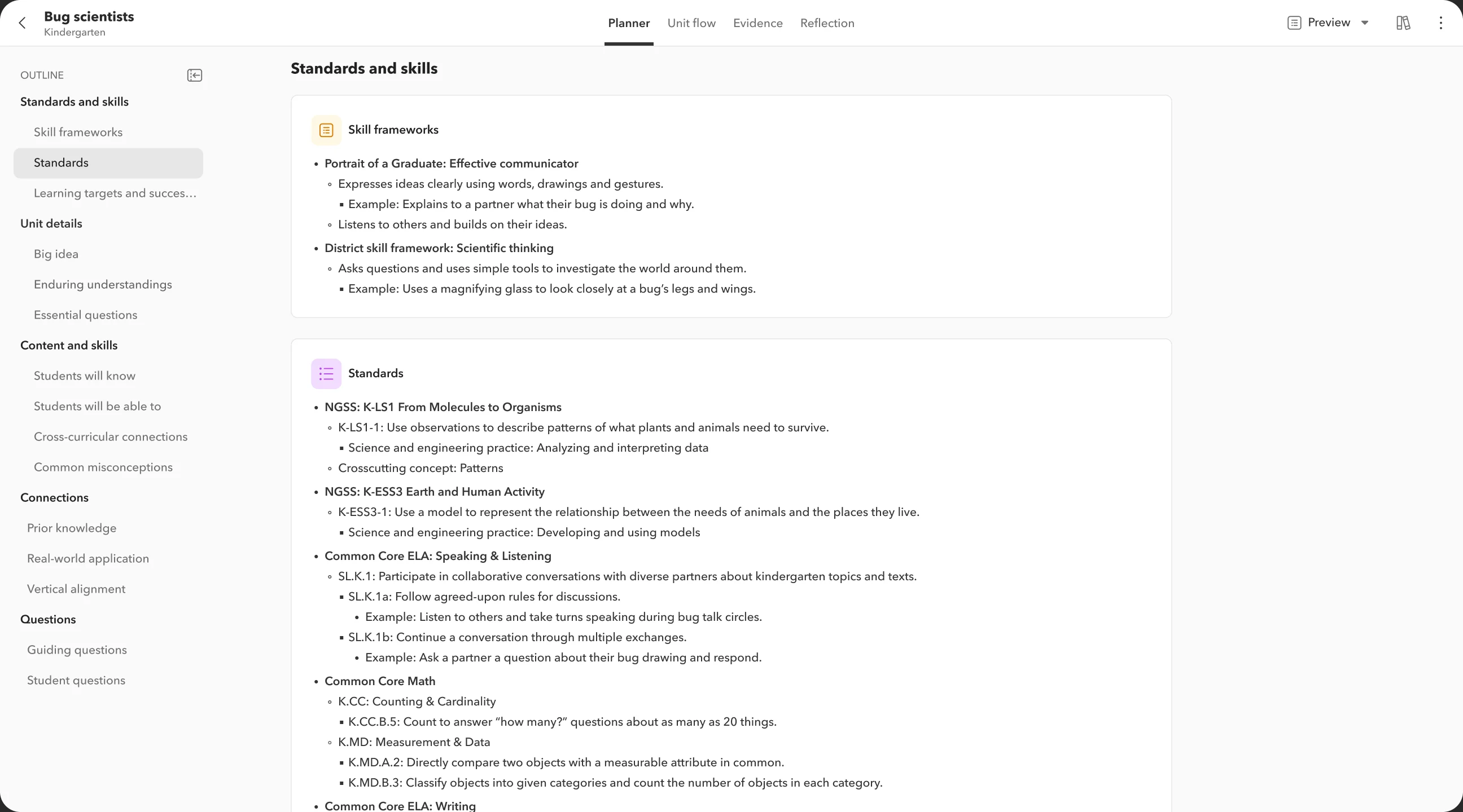 Your state standards and skills, built in