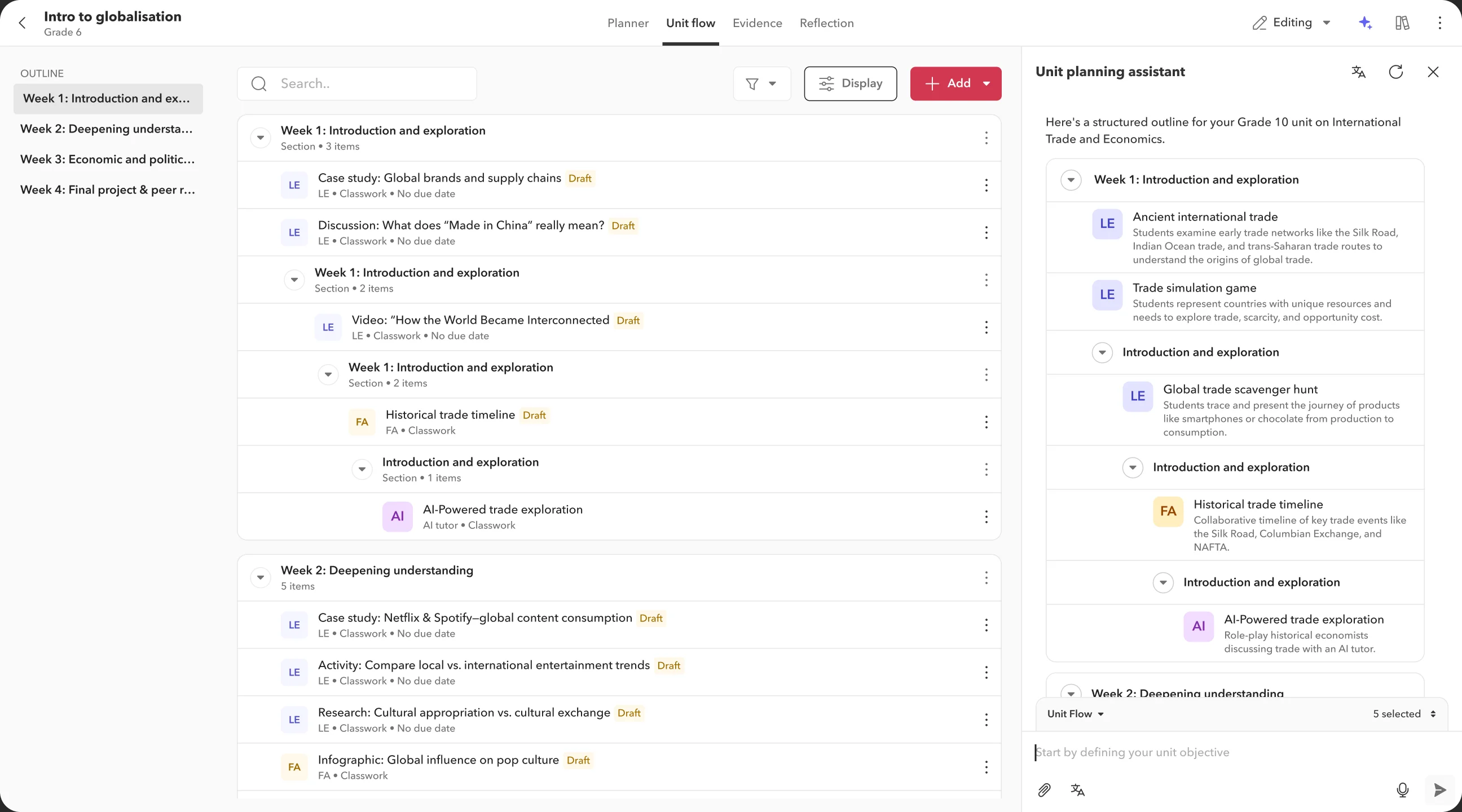 Assessment to reporting, one connected story - product mockup